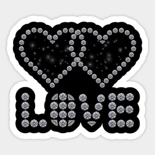 Couple diamond hearts Sticker